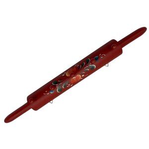 Vintage Wooden Kitchen Rack Norwegian Rosemaling Folk Art Painting